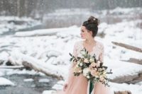 long sleeve winter wedding dress