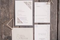 12 a modern grey geometric wedding stationery suite with simple letters for those who love simplicty and timeless look