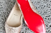 13 sparkly bridal flats with a red bottom by Christian Louboutin