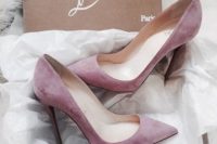 17 mauve suede wedding shoes for a gorgeous and feminine wedding look