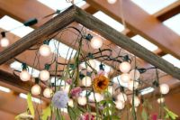 26 a paper flower chandelier willl be a great decoration for the wedding reception