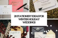 28 stationery ideas for winter holiday weddings cover
