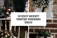 30 edgy moody winter wedding ideas cover