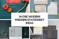 34 chic modern wedding stationery ideas cover