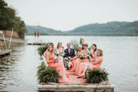01 This laid-back wedding took place on the river, it was filled with realxed touches and simple and rustic decor