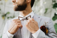 elegant groom’s bow tie