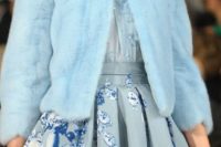 05 an icy blue faux fur coat with half sleeves will be a gorgeous idea for a winter bride