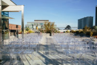 06 The wedding ceremony space was done with acrylic chairs, which made it modern and cool