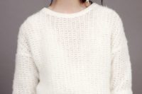 08 a cozy white sweater with angora over your wedding dress will be a gorgeous coverup