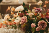 09 Gorgeous refined florals in pink and orange were used for the wedding venue