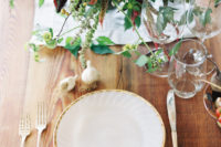 12 Vintage plates and cutlery added elegance to the table