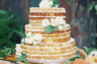 gorgeous naked wedding cake