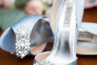 20 icy blue peep toe wedding shoes with embellishements are amazing for a winter wedding