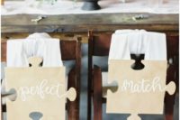 25 puzzle piece chair signs are great for those who love something whimsy