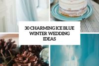 30 charming ice blue winter wedding ideas cover