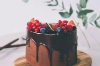 a cute chocolate wedding cake