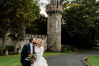 01 This beautiful couple got married in an Irish castle and added a high fashione feel and refined vibes to the wedding