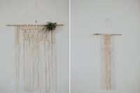 06 She made many macrame hangings with greenery for wedding decor