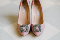 06 Sparkly pink bridal shoes by Manolo Blahnik