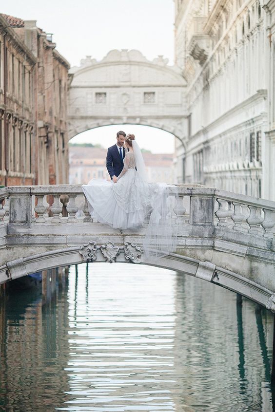antique Venetian bridges are amazing for taking very romantic shots there