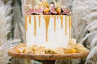 09 The wedding cake was a salted caramel one with drip icing, fresh figs and berries