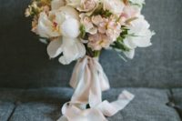 13 blush ribbon for a soft pastel bouquet and a romantic bride