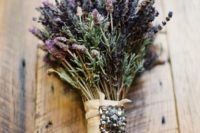 simple lavender wedding bouquet