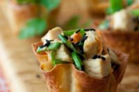 14 sesame chicken wonton cups are tasty, spicy and sumptuous