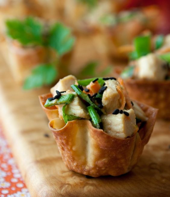 sesame chicken wonton cups are tasty, spicy and sumptuous