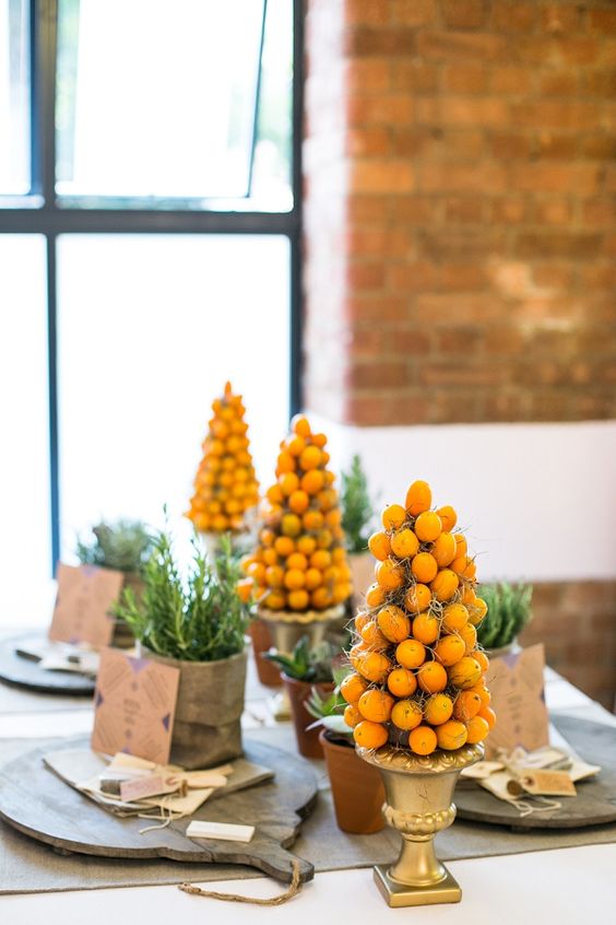 cute kumquat topiaries will be cute table decorations or centerpieces