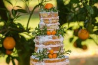 gorgeous citrus-inspired wedding cake