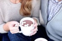 25 have some hot chocolate with marshmallows to feel cozy and enjoy