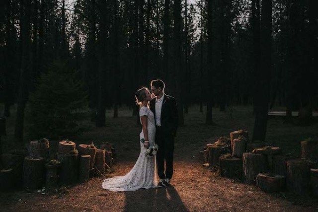 Intimate Woodland Wedding With Lots Of DIY