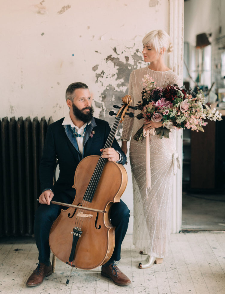 Refined Wedding Shoot In An Artist’s Loft