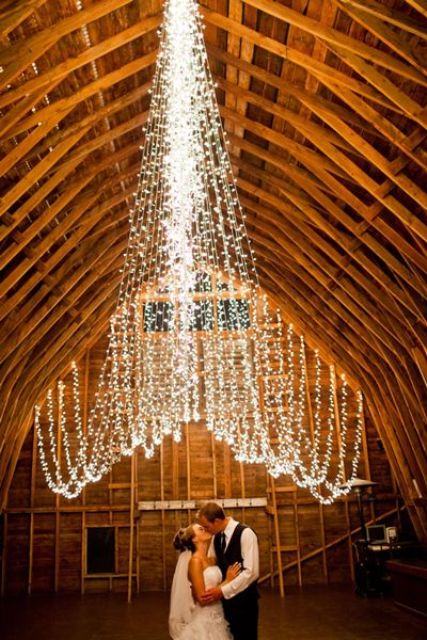 hang string lights in various shapes or create canopies of them to make the space more eye-catchy