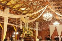 07 canopies of string lights will look in a rustic, vineyard, industrial or any other space