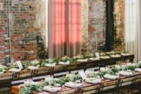 23 cover the windows with curtains that fit your wedding color scheme and add greenery garlands
