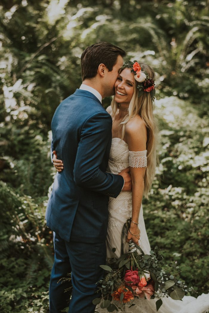 This gorgeous rustic boho wedding took place in nature, at Wellspring Spa and Retreat