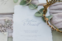 02 Icy blue stationery with a raw edge is a great idea for any snowy wedding