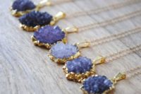 04 beautiful amethyst and gold necklaces will be a chic idea for bridesmaids