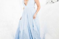 05 a sleeveless plunging neckline ombre blue wedding dress with lace appliques and embellishments for an ice queen