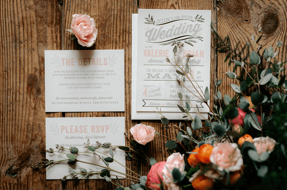 Most of wedding stationery was designed by the groom himself