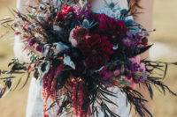 creative and wild wedding bouquet
