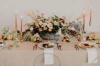 06 a modern moody tablescape with touches of orange, green and yellow looks bold and spring-like