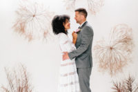simple dried wedding backdrop