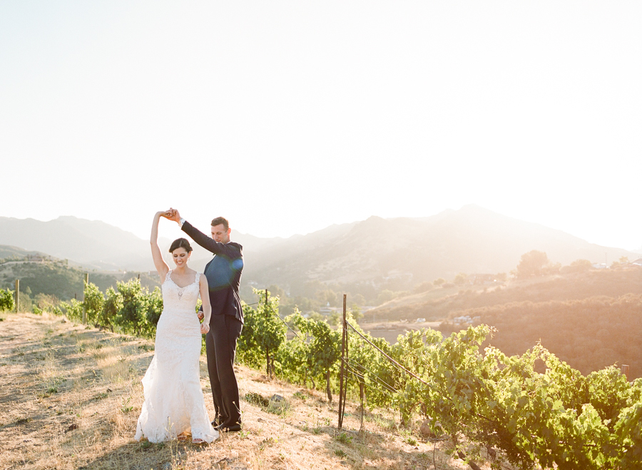 The wedding was a vineyard one, with natural chic and tranquility