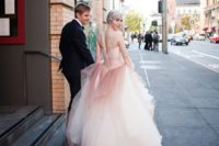 dreamy pink wedding dress
