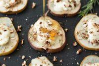 09 baked pears with Chevrot goat cheese, honey, rosemary and pecans are an exquisite thing to try