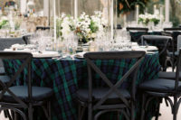 11 Candles, lush florals and tartan made the reception elegant and timeless