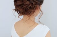 13 braided and wavy updo with some locks down looks amazing with ombre hair